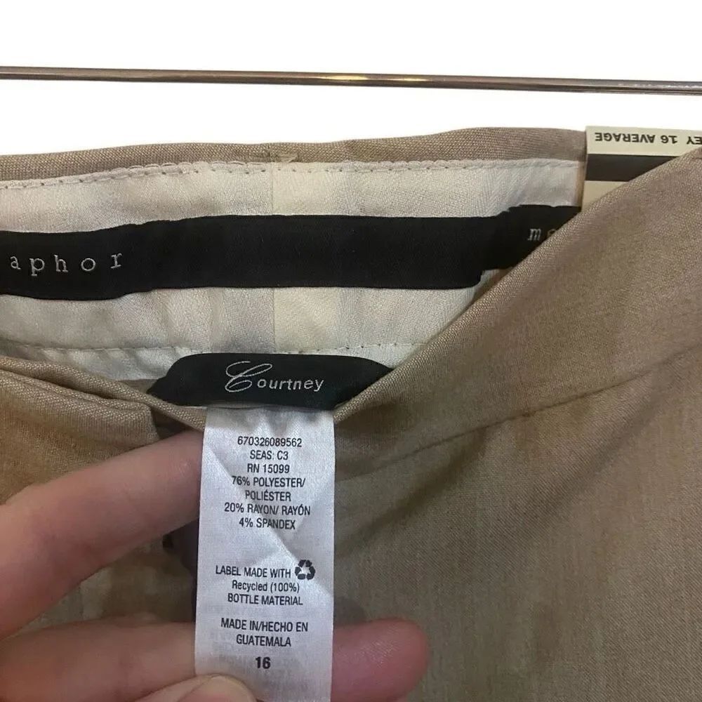 Metaphor Kourtney size 18 NEW curvy fit Low rise tan - Picture 2 of 7